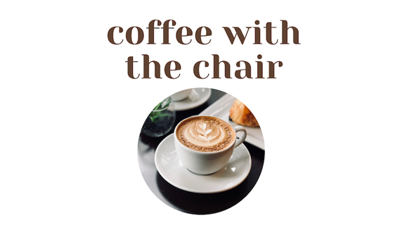 Coffee with the chair and latte